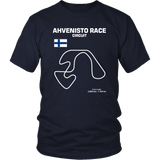 Ahvenisto Race Circuit Finland Track Outline Series T-shirt and Hoodie