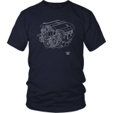 LS2 Engine Blueprint Illustration Series T-shirt