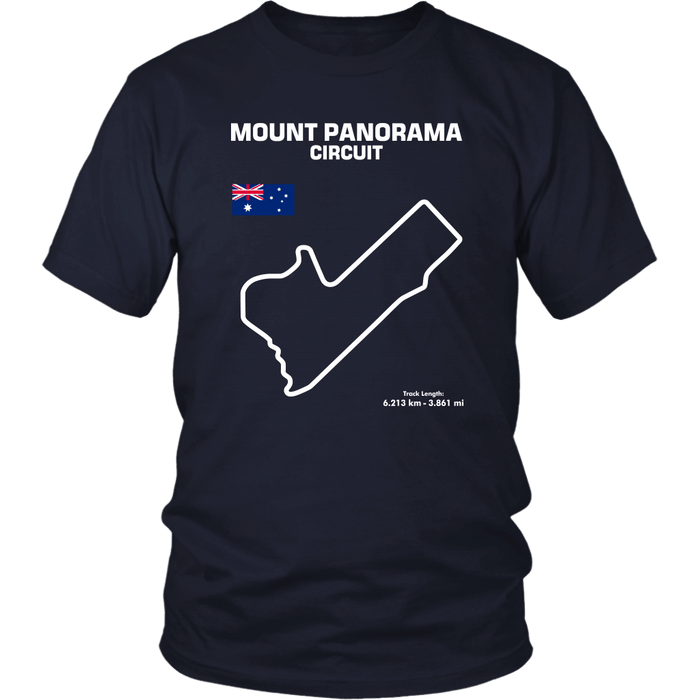 Mount Panorama Circuit Bathurst NSW Track Outline Series T-shirt and Hoodie