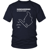 Hungaroring Motorsport Circuit Race Track Outline Series T-shirt