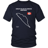 Gilles Villeneuve Montreal Circuit Track Outline shirt version 2