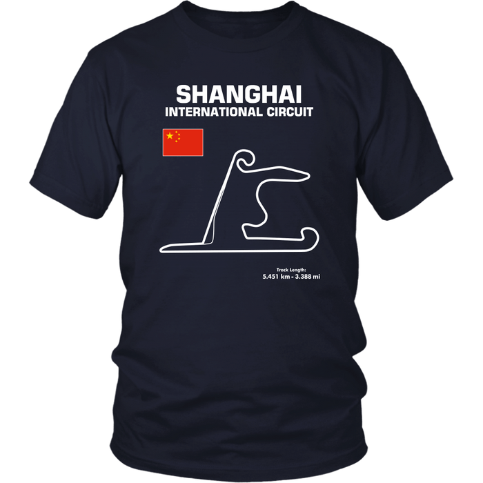 Shanghai International Circuit Race Track Outline Series T-shirt or Hoodie