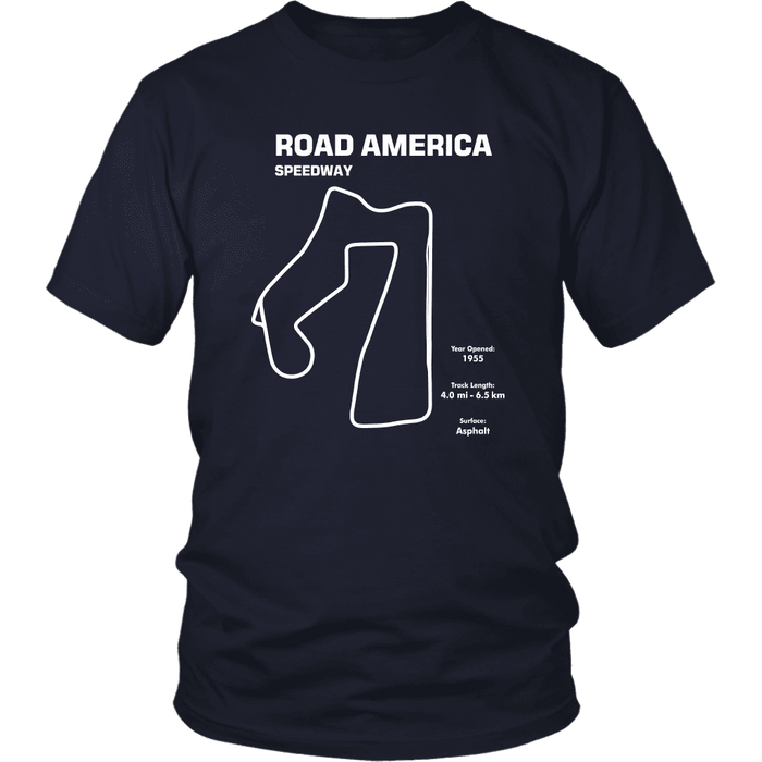 Road America Speedway Race Track Outline Series T-shirt