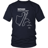 Sepang Malaysian International Circuit Race Track Outline Series T-shirt
