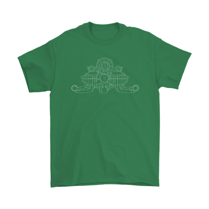 Engine Blueprint Series  Air Cooled Engine Blueprint Illustration Series t-shirt