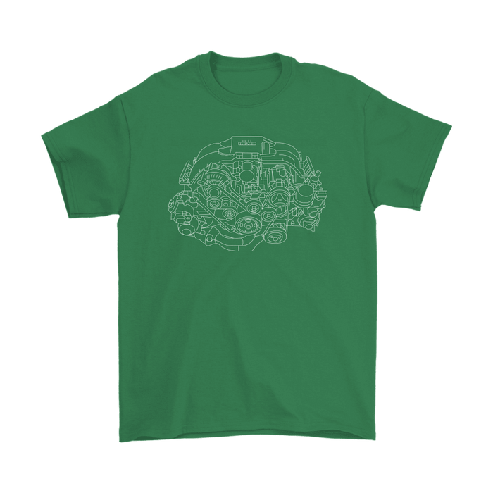 Japanese Car FA20 BRZ Engine Blueprint Illustration T-shirt