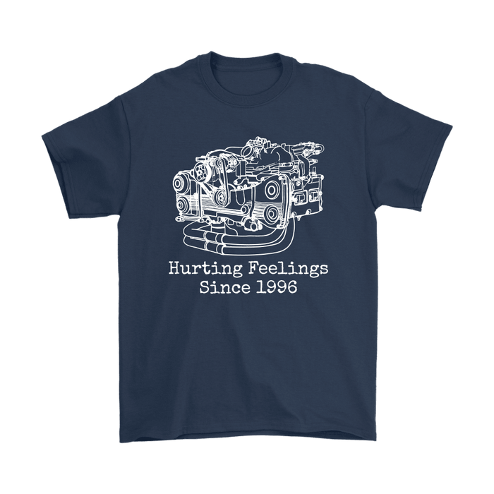 Japanese Car EJ257 Engine Blueprint Illustration Shirt Hurting Feelings since 1996