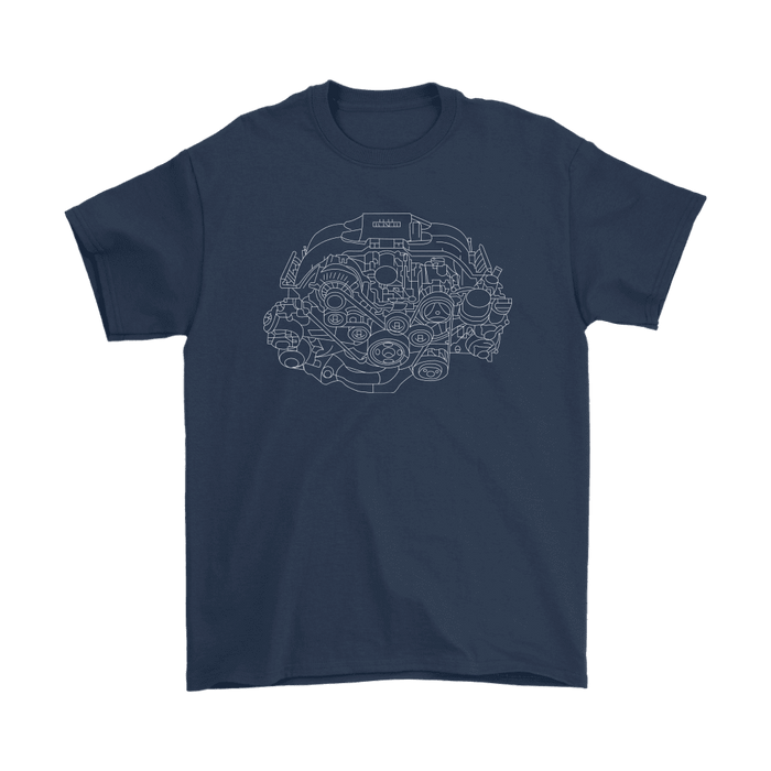 Japanese Car FA20 BRZ Engine Blueprint Illustration T-shirt