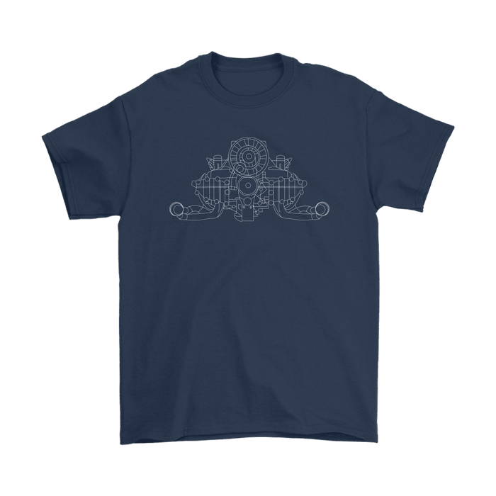 Engine Blueprint Series  Air Cooled Engine Blueprint Illustration Series t-shirt