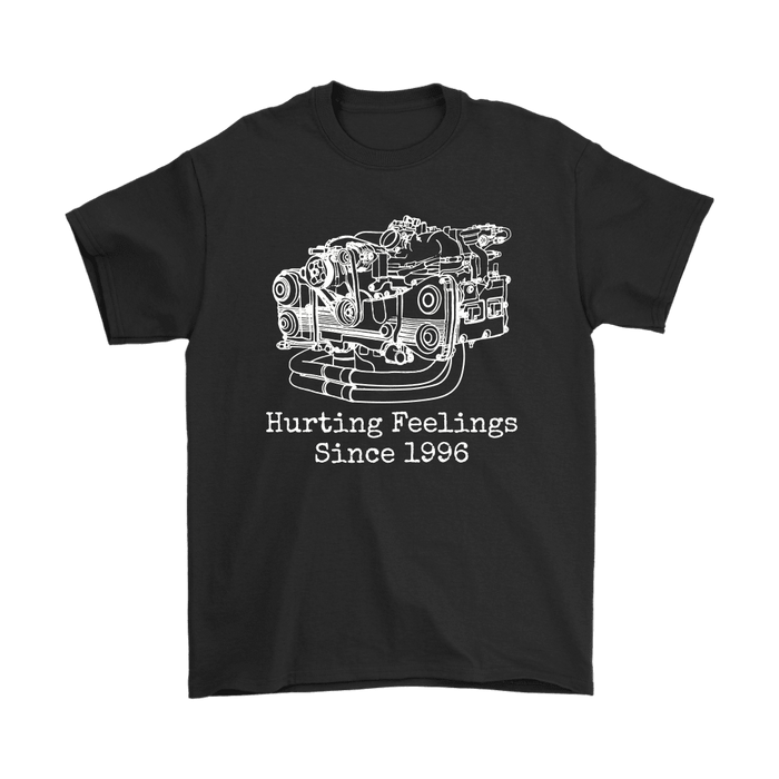 Japanese Car EJ257 Engine Blueprint Illustration Shirt Hurting Feelings since 1996