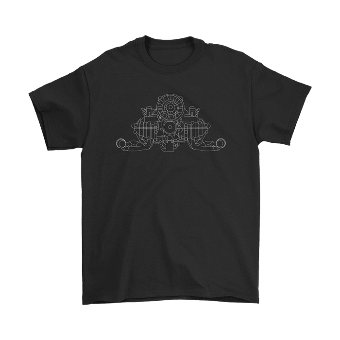 Engine Blueprint Series  Air Cooled Engine Blueprint Illustration Series t-shirt