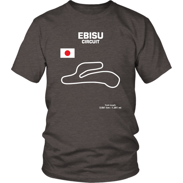 Ebisu Circuit Japan Race Track Outline Series t-shirt or Hoodie