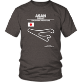 Asan Circuit Japan Race Track Outline Series T-shirt or Hoodie