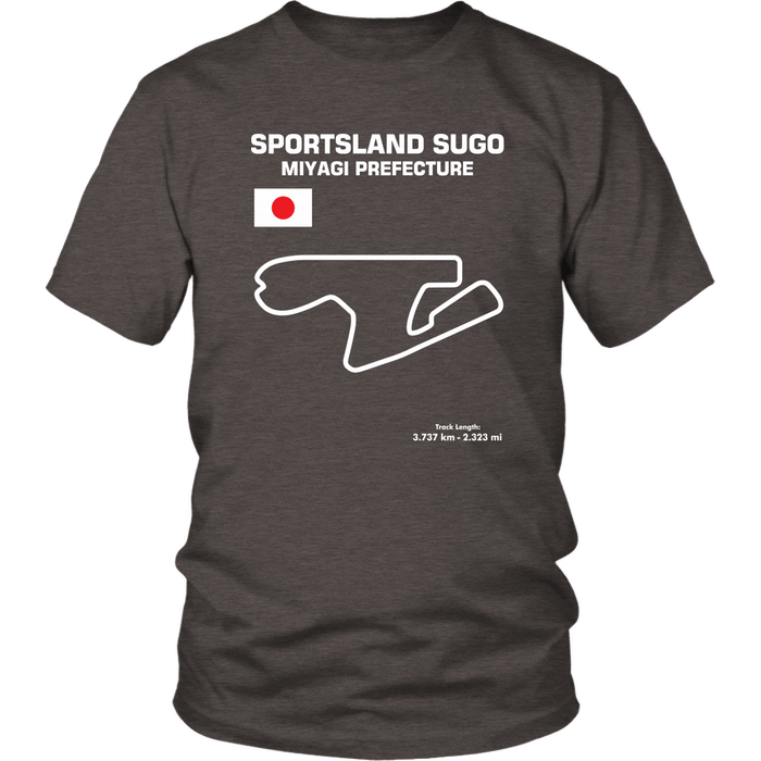 Sportsland Sugo Race Track Outline Series t-shirt or hoodie