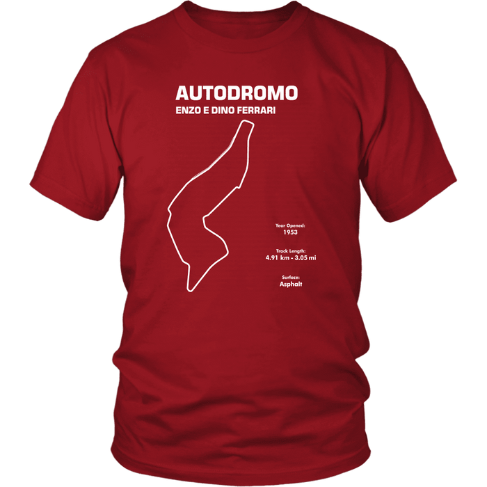 Autodromo Enzo e Dino Ferrari aka Imola Track Outline Series T-shirt