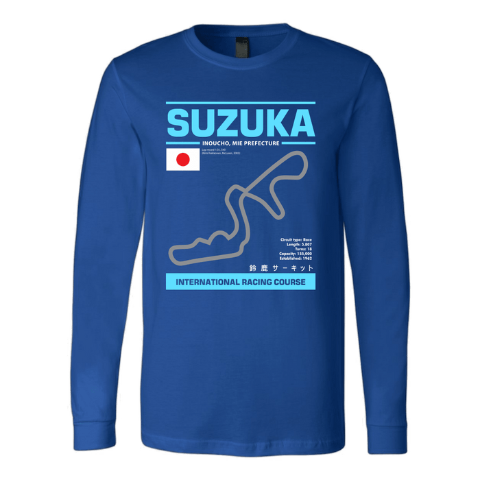 Suzuka International Racing Course Race Track Outline Series T-shirt Ver. 2