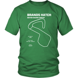Brands Hatch Motor Racing Circuit Track Outline Series T-shirt