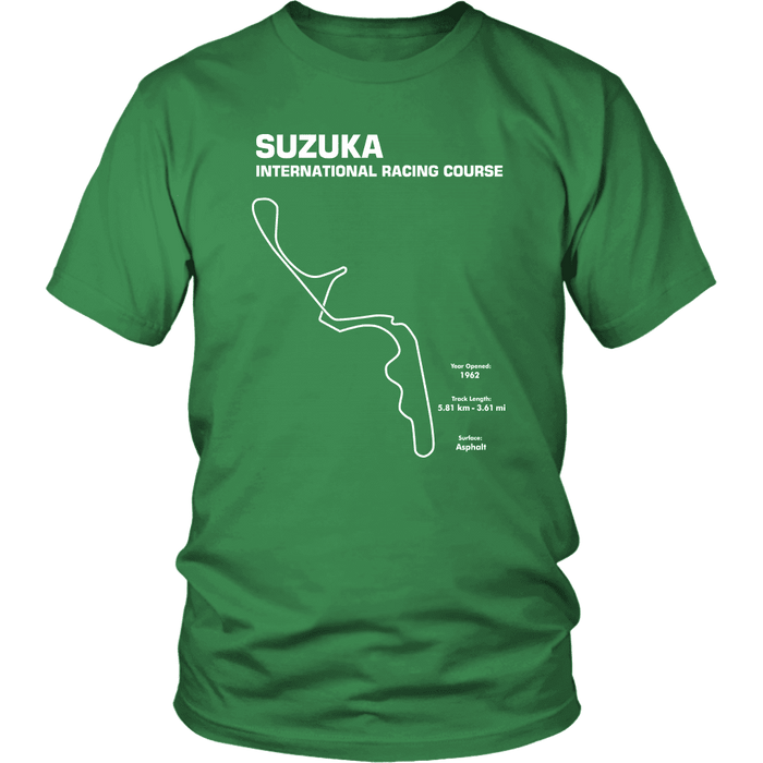 Suzuka Japan Race Track Outline Series T-shirt