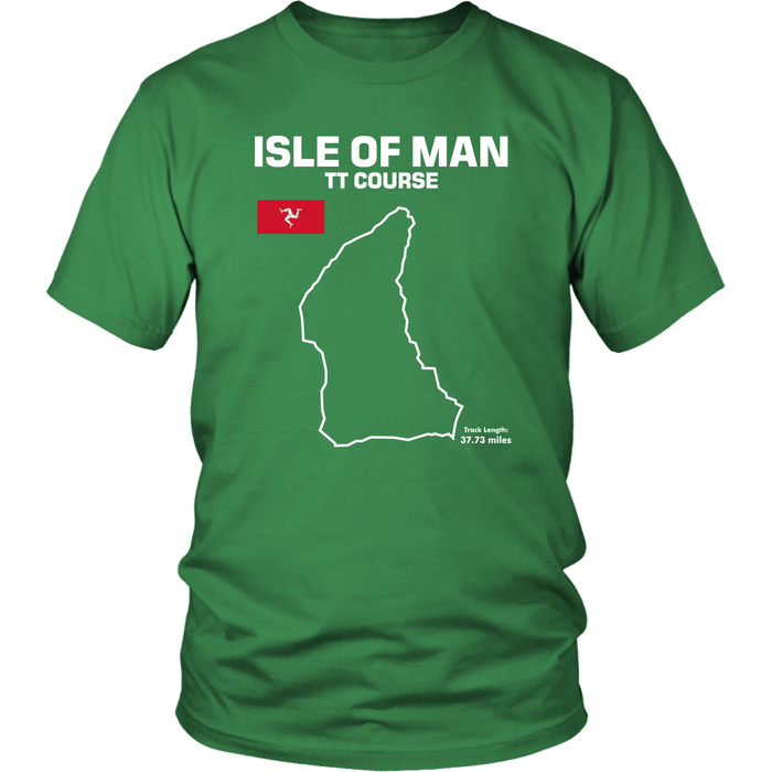 Isle of Man TT Mountain Course Track Outline Series T-shirt and Hoodie