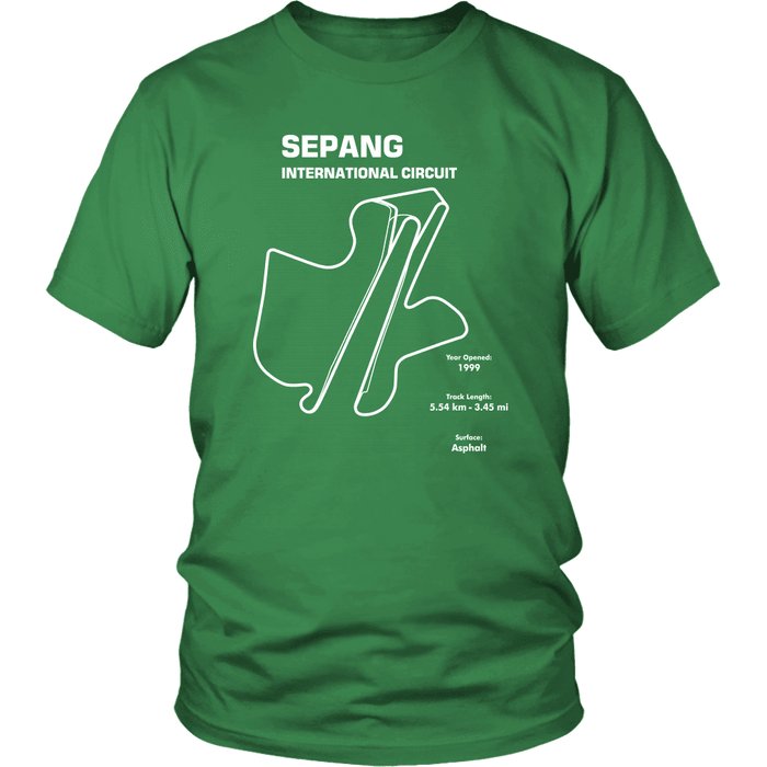 Sepang Malaysian International Circuit Race Track Outline Series T-shirt