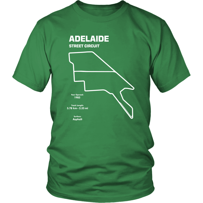 Adelaide Street Circuit Track Outline Series T-shirt (Adelaide Parklands Circuit)