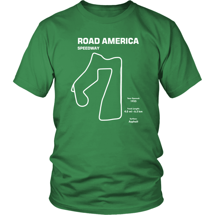 Road America Speedway Race Track Outline Series T-shirt