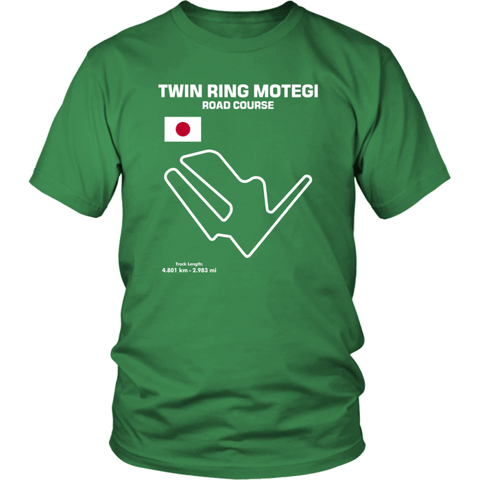 Twin Ring Motegi Road Course Track Outline Series T-shirt and Hoodie