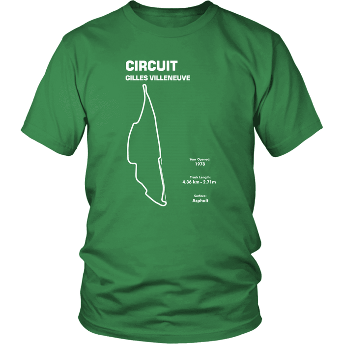 Circuit Gilles Villeneuve Track Outline T-shirt