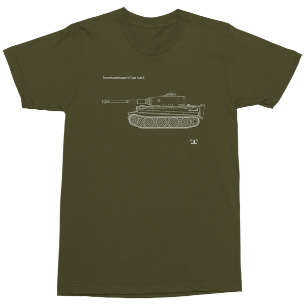 Tank Blueprint Tiger 1 Panzerkampfwagen VI Tiger Ausf. E T-shirt and Hoodie