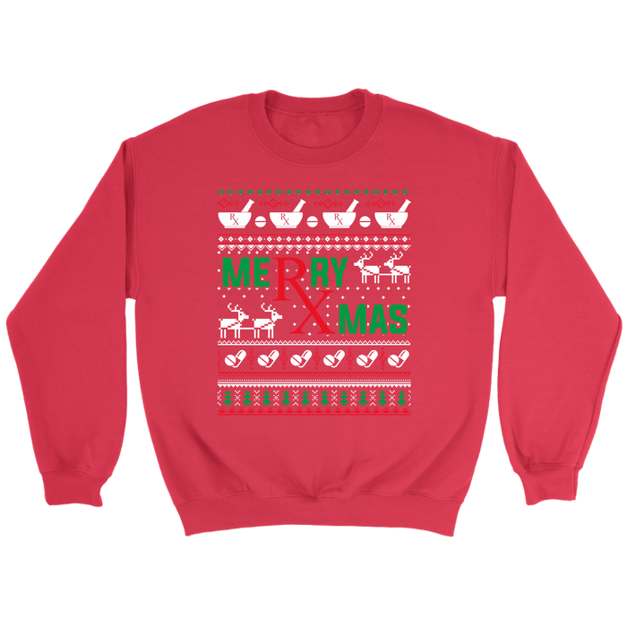 Merry RxMas Pharmacy Tech Pharmacist Ugly Christmas Sweater