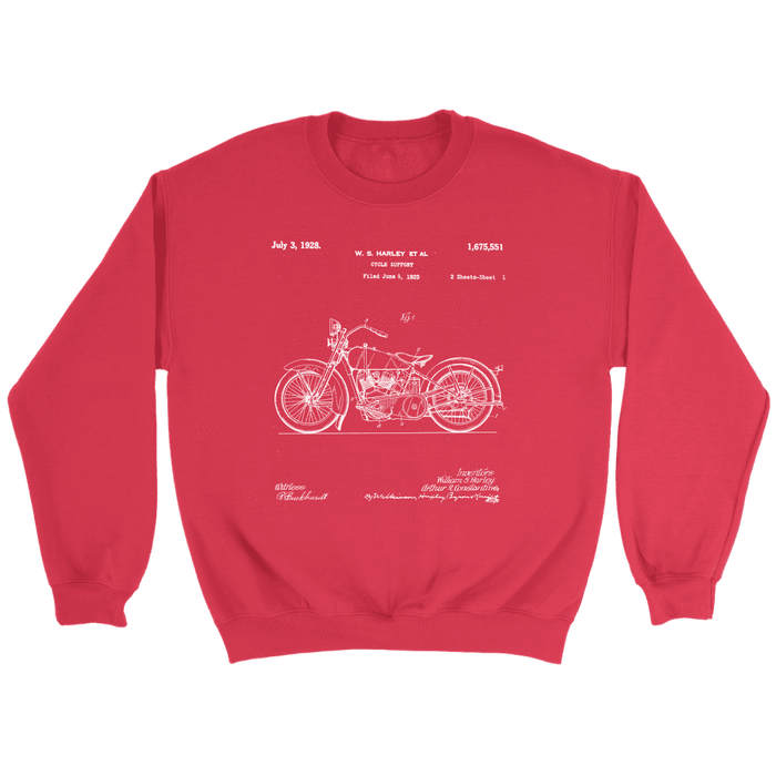 Motorcycle Patent Design- Gift for motorcyle rider sweatshirt