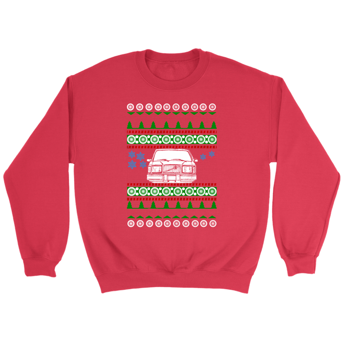 Front View Swedish Car like a  240 245 Ugly Christmas Sweater sweatshirt