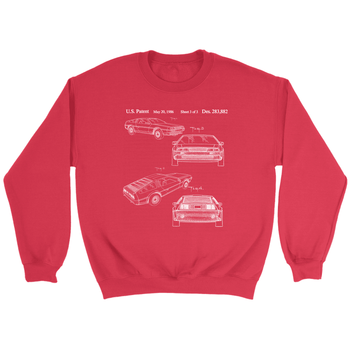 Delorean Patent Design DMC-12 sweatshirt