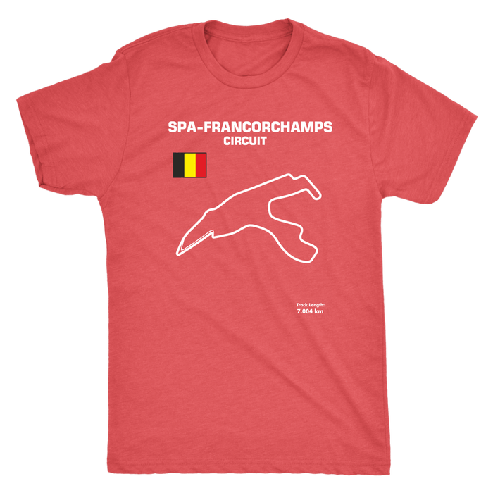 Circuit de Spa-Francorchamps Track Outline Series T-shirt and Hoodie