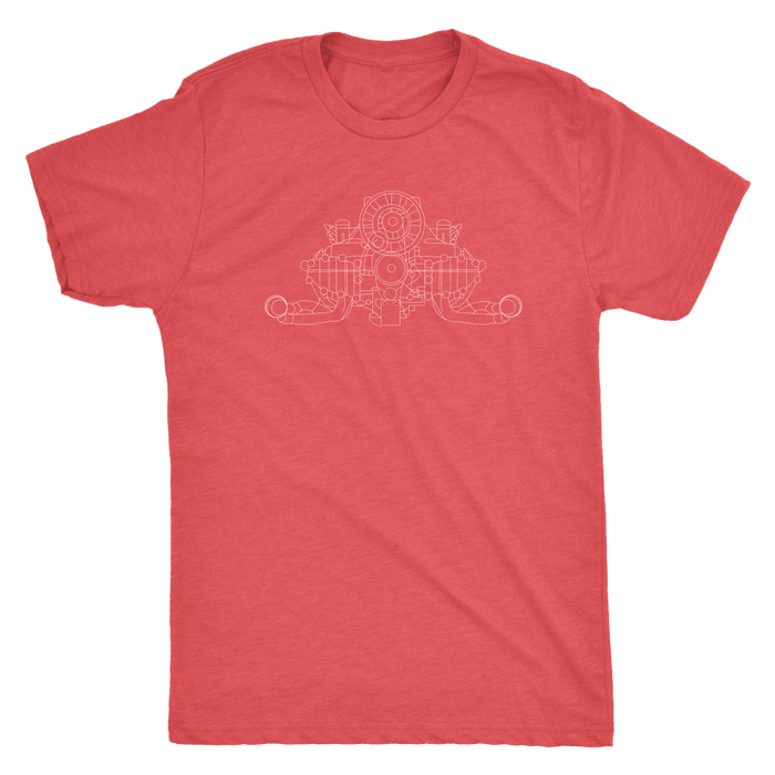 Engine Blueprint Series  Air Cooled Engine Blueprint Illustration Series t-shirt