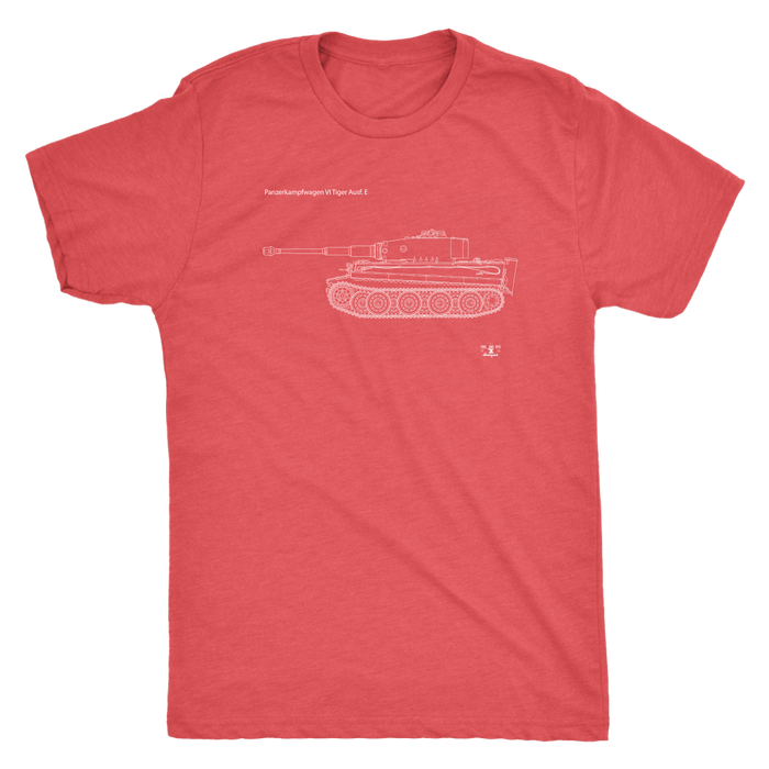 Tank Blueprint Tiger 1 Panzerkampfwagen VI Tiger Ausf. E T-shirt and Hoodie