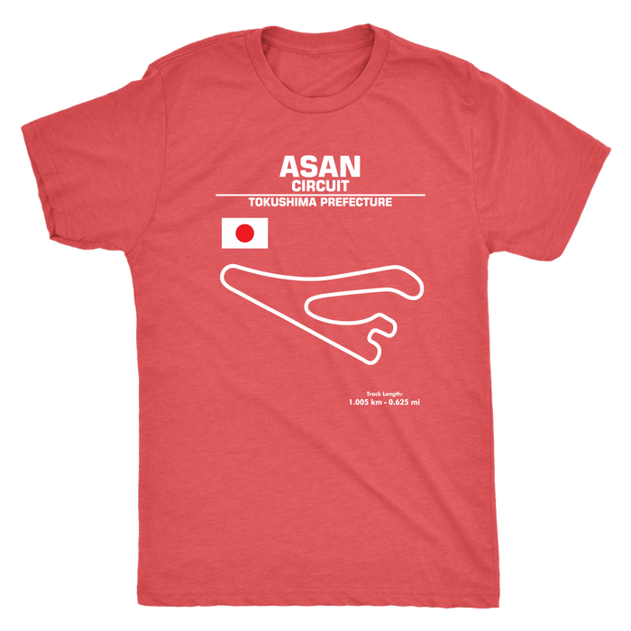 Asan Circuit Japan Race Track Outline Series T-shirt or Hoodie