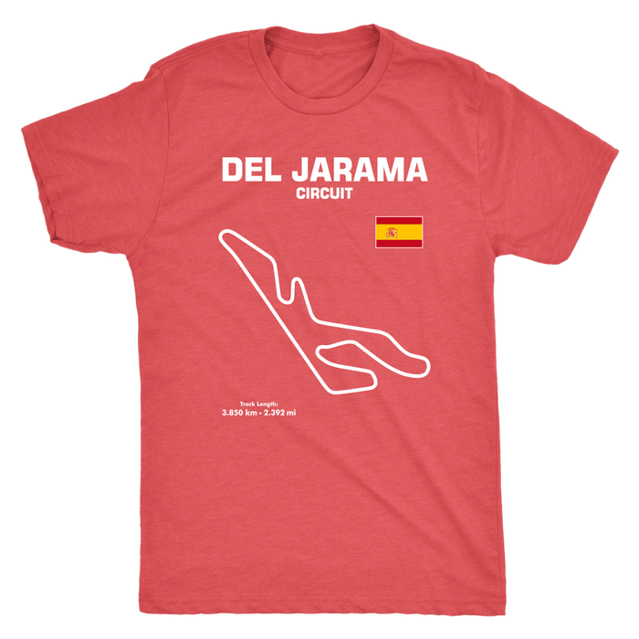 Del Jarama Circuit Spain Race Track Outline Series T-shirt or Hoodie