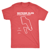 Watkins Glen Track Outline Series T-shirt or Hoodie V2