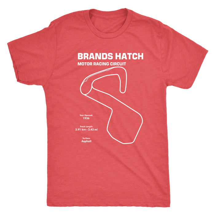 Brands Hatch Motor Racing Circuit Track Outline Series T-shirt