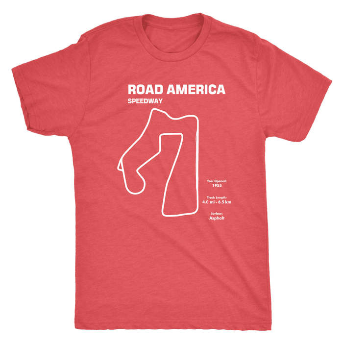 Road America Speedway Race Track Outline Series T-shirt