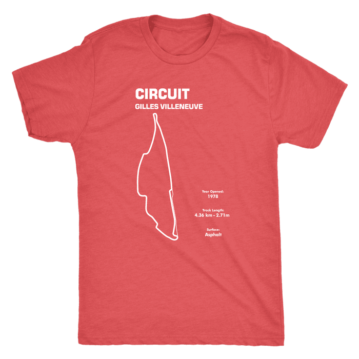 Circuit Gilles Villeneuve Track Outline T-shirt