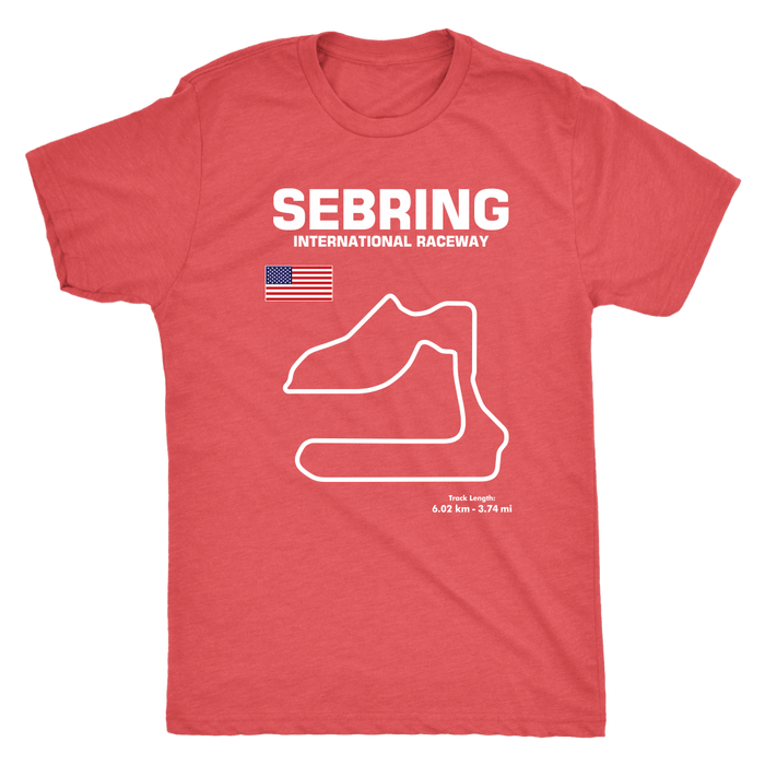 Sebring International Circuit Track Outline Series Version 2 T-shirt and Hoodie