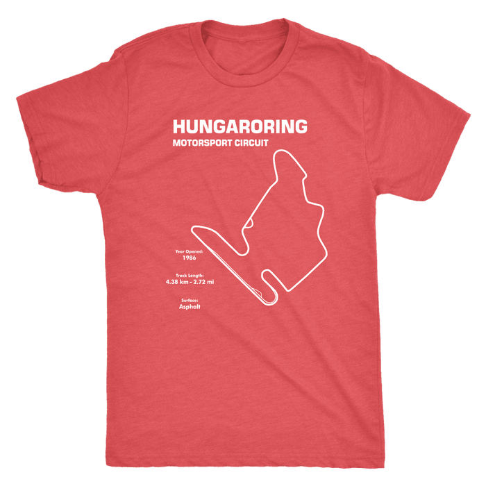 Hungaroring Motorsport Circuit Race Track Outline Series T-shirt