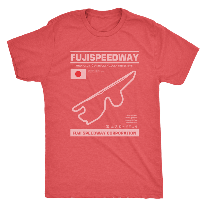 Fuji Speedway Race Track Outline Series T-shirt