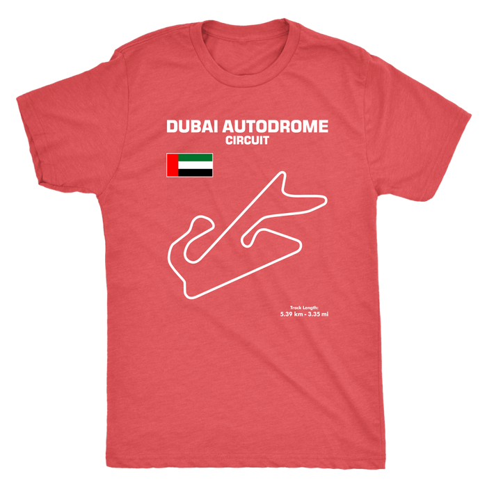 Dubai Autodrome Circuit Track Outline Series T-shirt and Hoodie