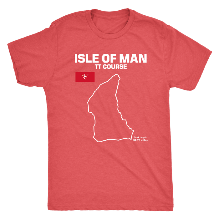 Isle of Man TT Mountain Course Track Outline Series T-shirt and Hoodie