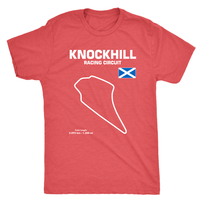 Knockhill Racing Circuit Scotland Racetrack Outline Series T-shirt and Hoodie