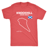 Knockhill Racing Circuit Scotland Racetrack Outline Series T-shirt and Hoodie