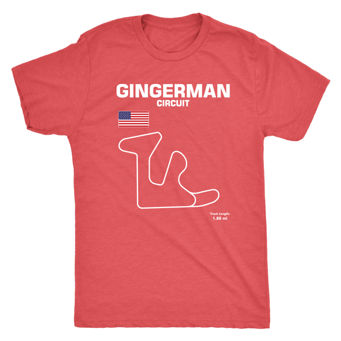 Michigan Gingerman Race Track Outline Series T-shirt or Hoodie